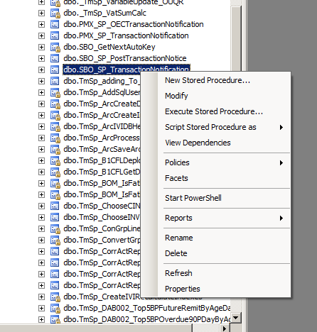Enable the standard PMX stored procedure