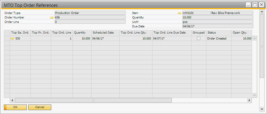 MTO Top Order References