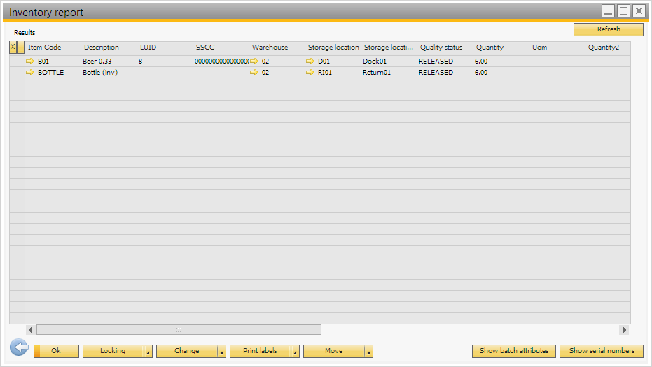 Inventory report