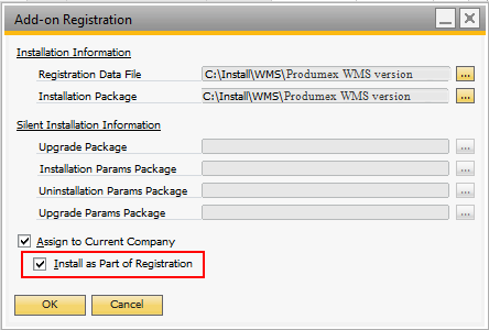 Install as Part of Registration
