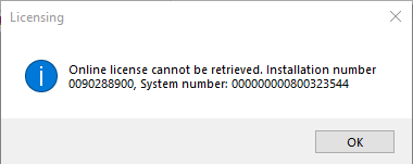 Offline License Cannot be Retrieved
