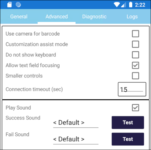 Advanced settings