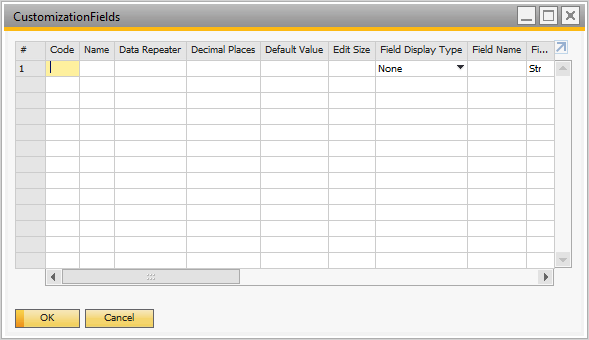 Customization Fields