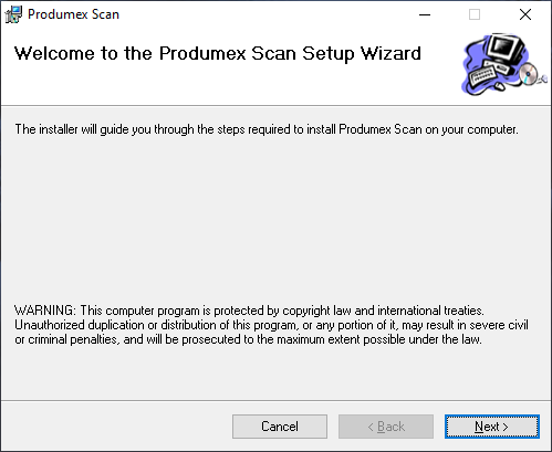 Produmex Scan Setup Wizard