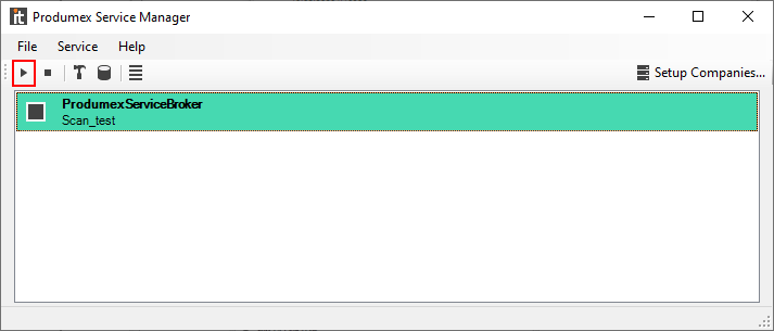 Starting the Service Broker