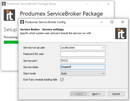 Service Settings