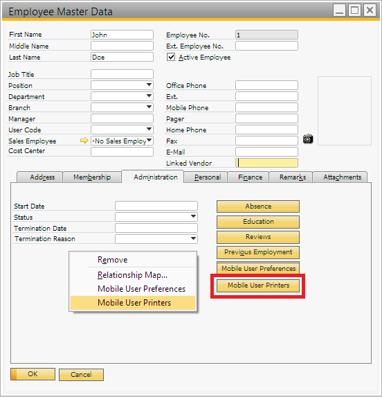 EMD-Mobile User Printers