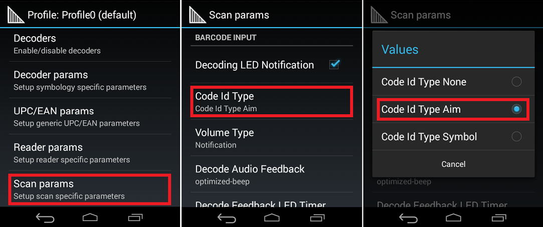 Scan Params