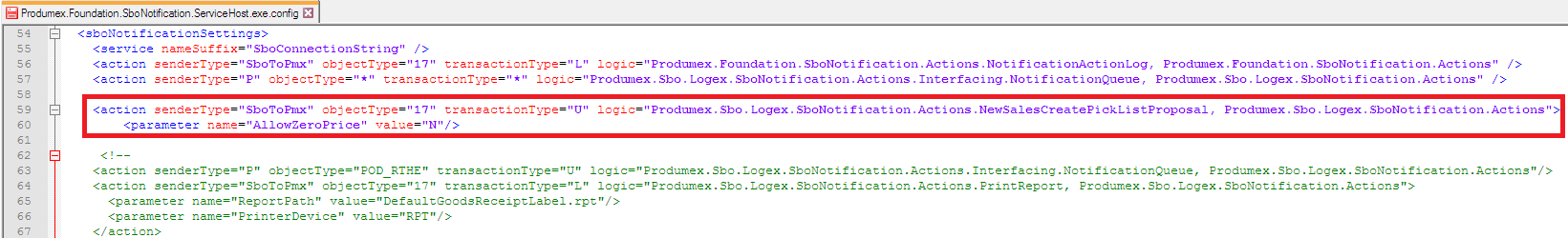 Config file