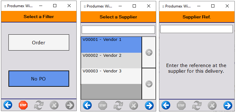 Select supplier reference number