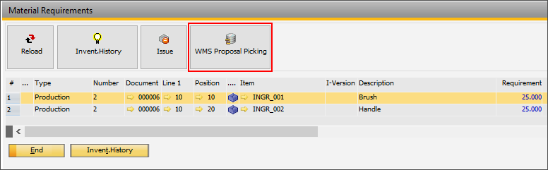 Generate picklist proposal