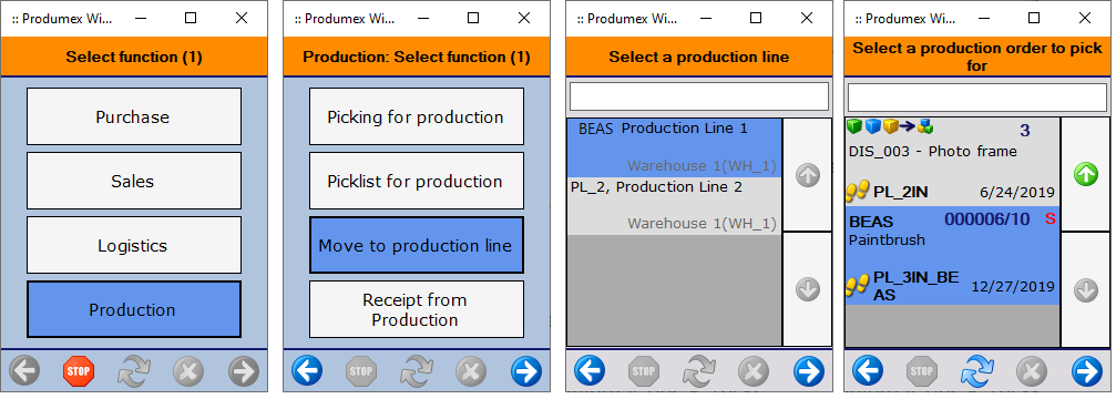 Move to Production Line flow
